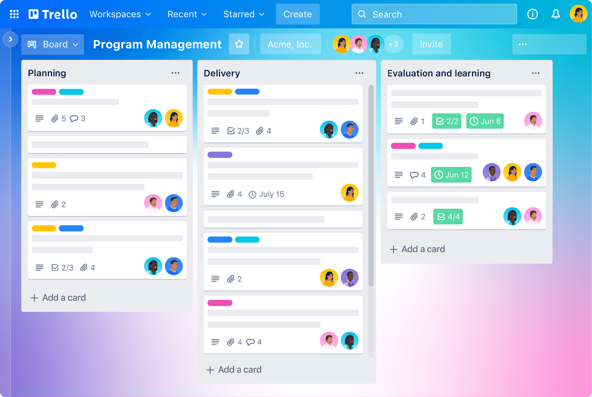 giao diện trello